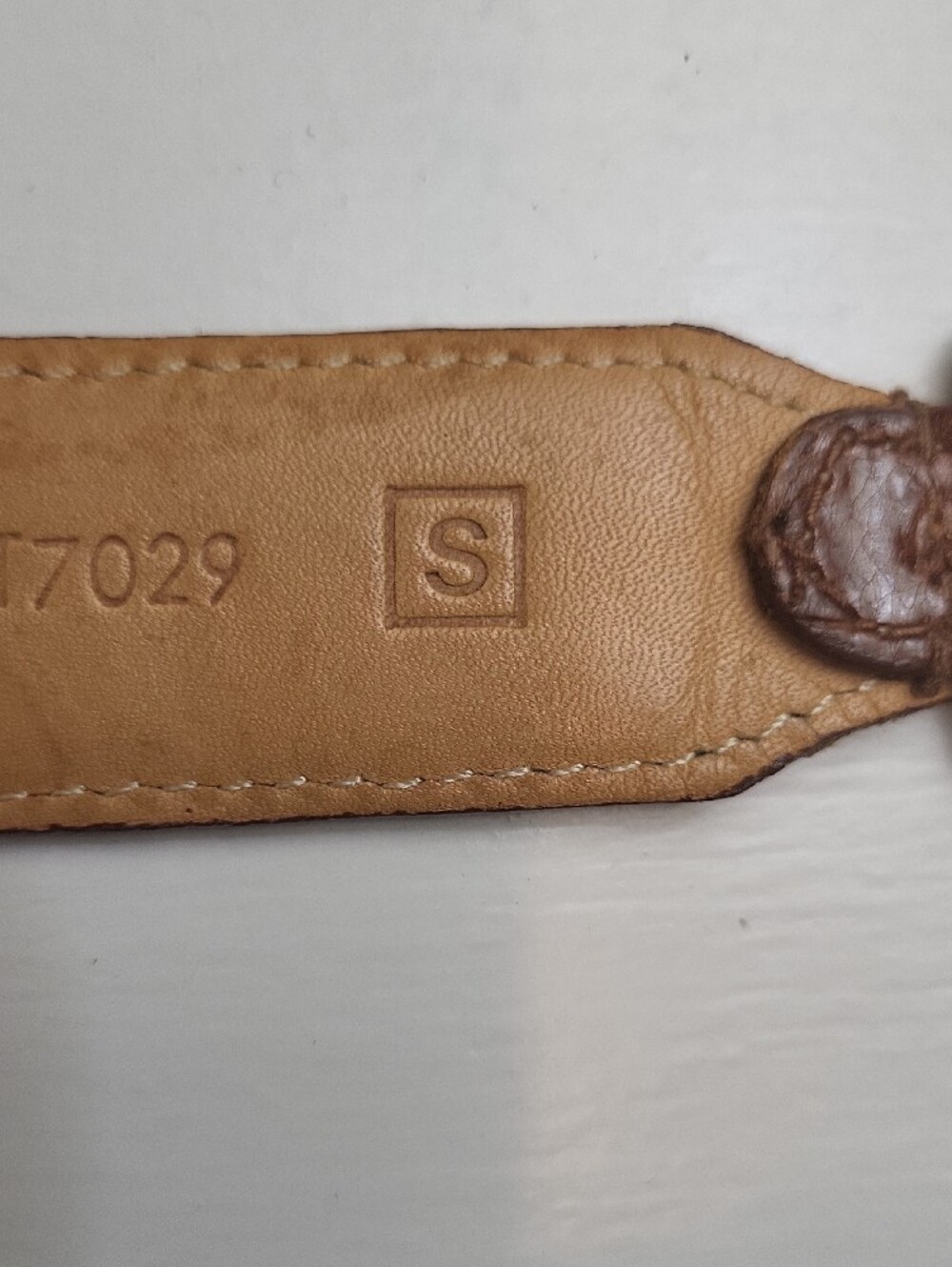 Fossil Brown Leather Belt with Gold-Tone Buckle - Picture 8 of 12